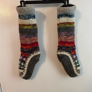 US Sherpa Multicolor Knit Socks